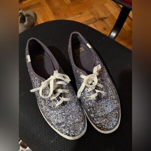 Keds Women's Sparkle Sneakers - Black and Silver